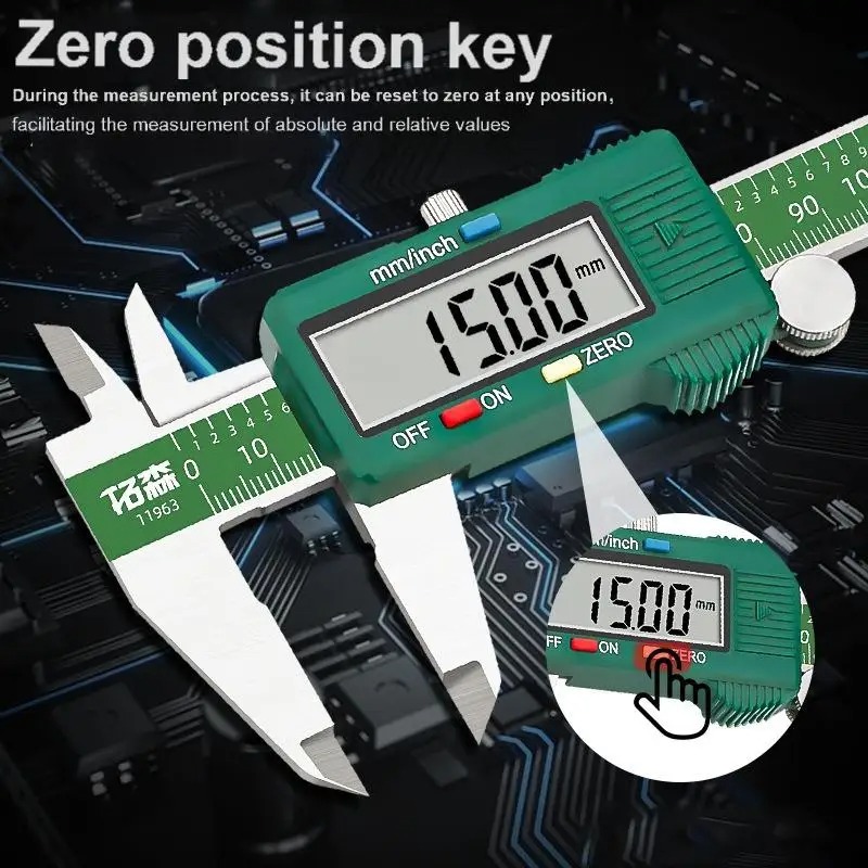 Digital Caliper 150Mm Stainless Steel - Hoogprecisie kleine digitale schuifmaat huishoudelijk roestvrijstalen