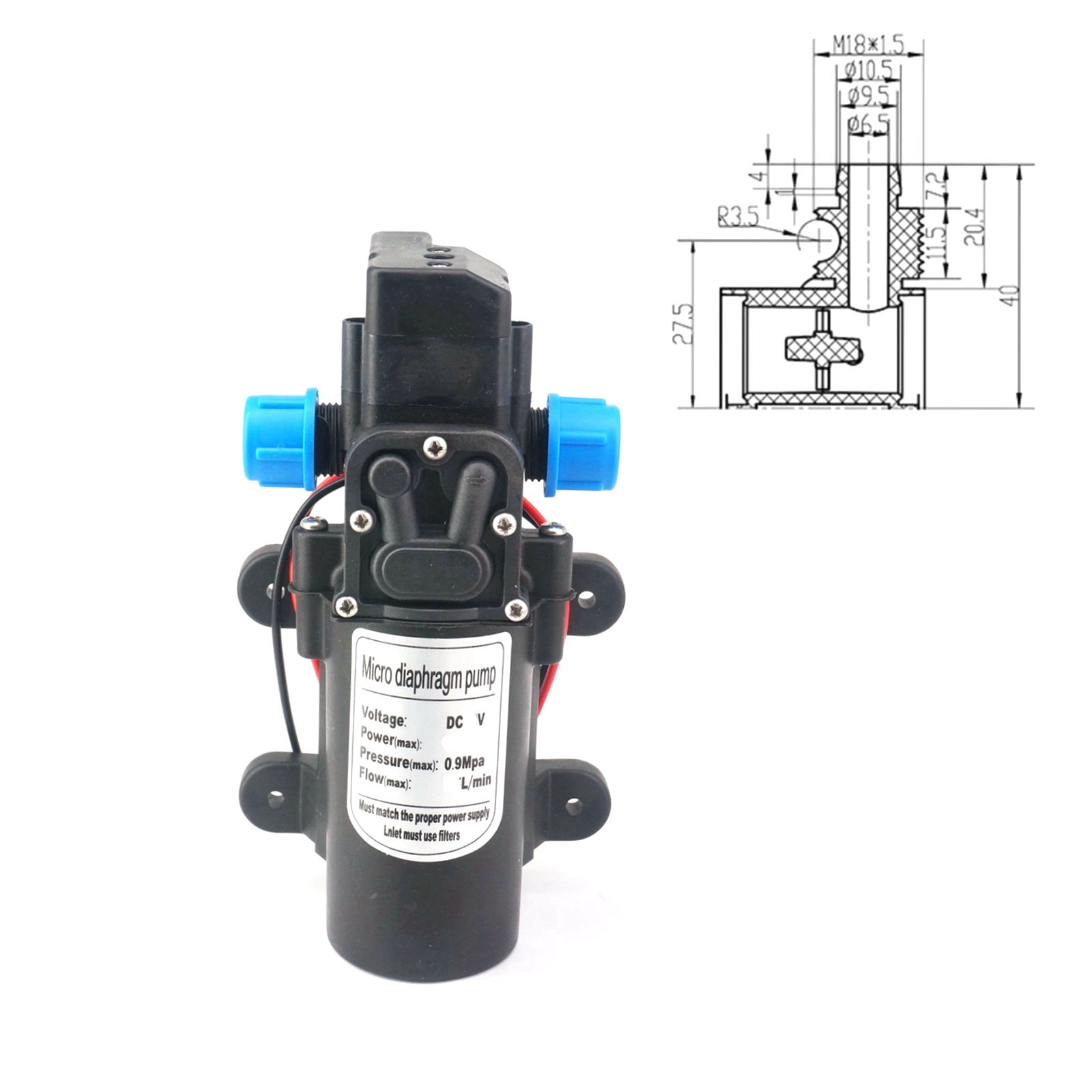 12 V/24VDC 15 W/30 W/60 W/80 W - Mini Peristaltic Pump 12V recensie en prijs