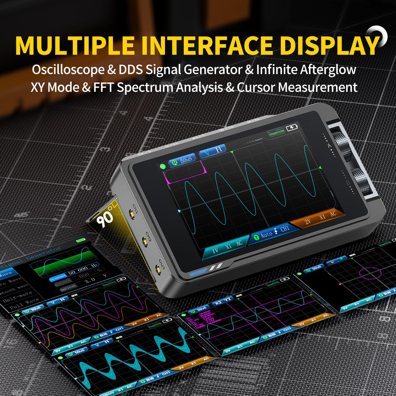FNIRSI DS215H digitale oscillo - Fnirsi Digital Oscilloscope Handheld recensie en prijs