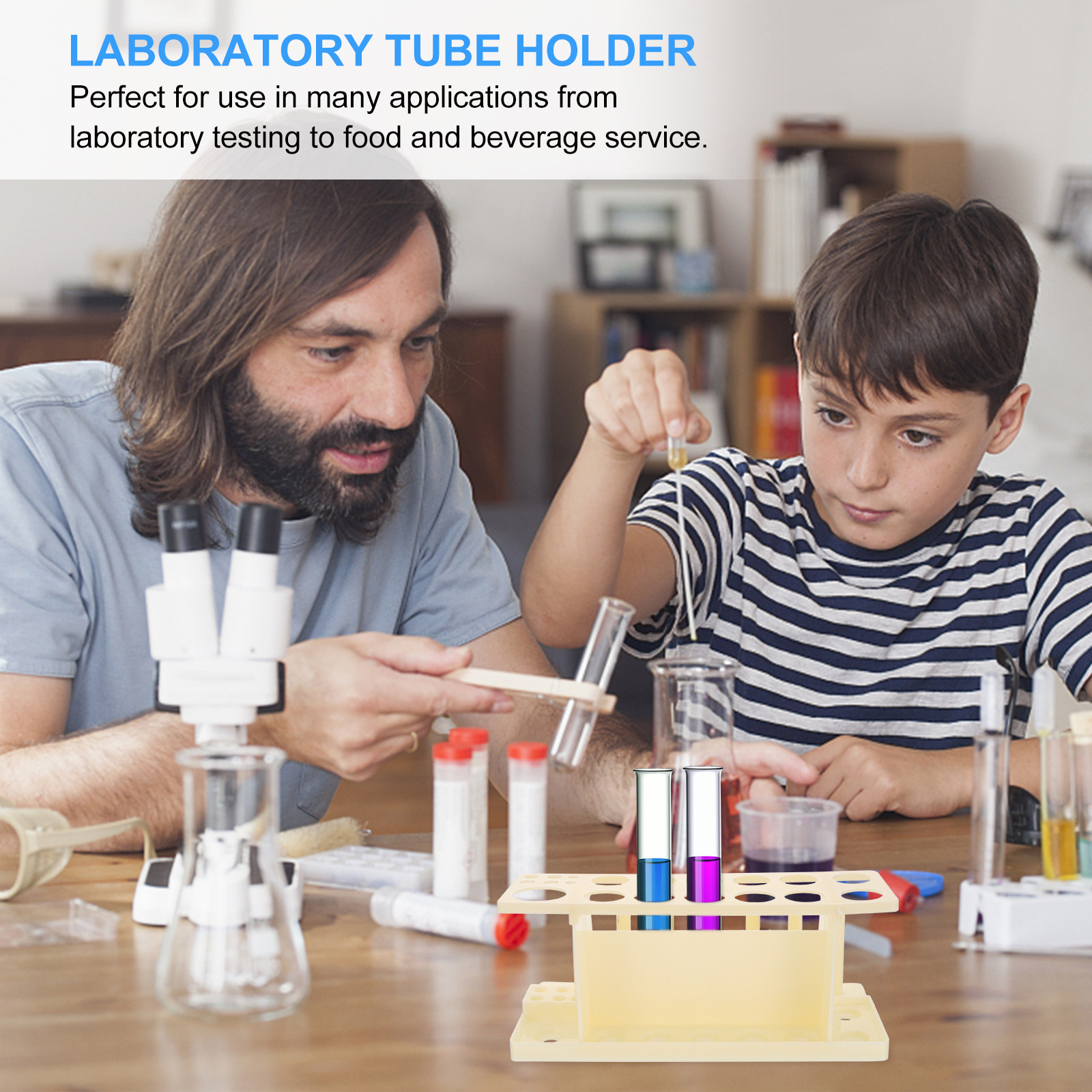 Reageerbuishouders van hout, l - Lab Equipment recensie en prijs