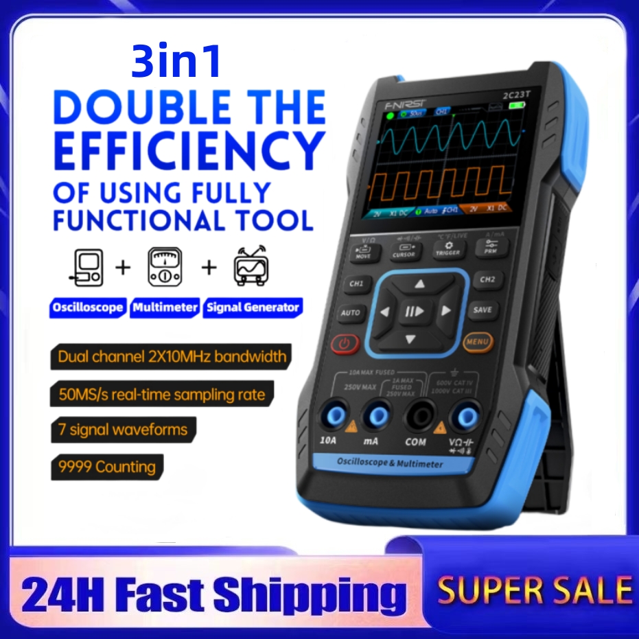 2C23T 3-in-1 Digitale Oscillos - Fnirsi Digital Oscilloscope Handheld recensie en prijs